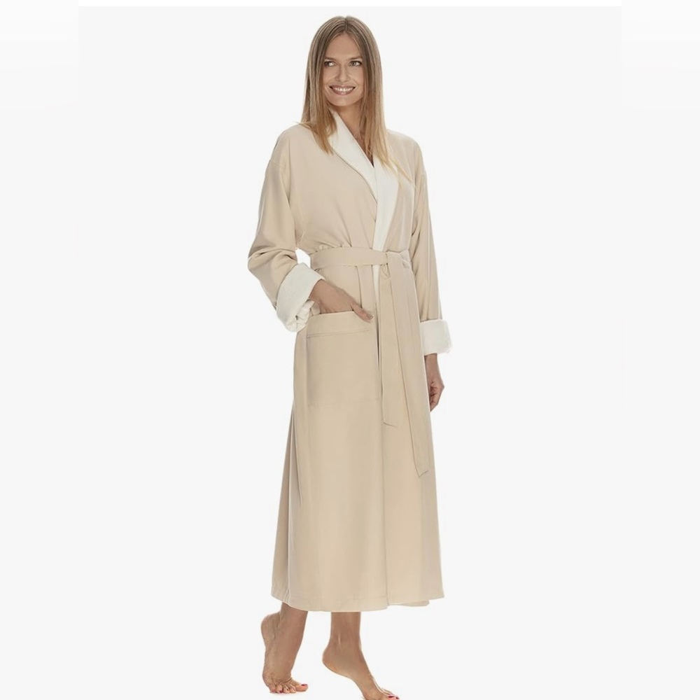 BOCA TERRY Microfiber and Terry Spa Robe (MED) NWT
